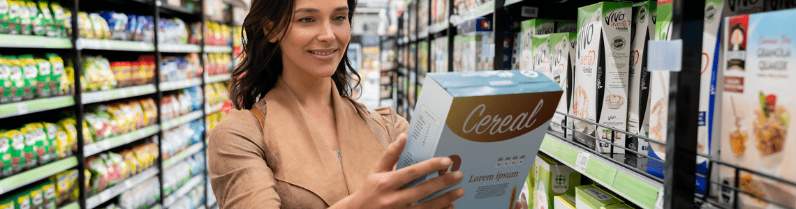 Lady with Folded Carton Box