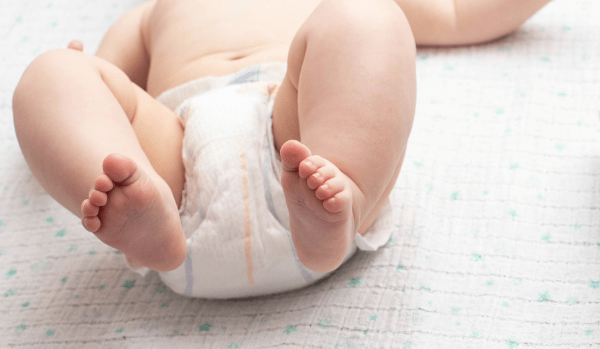 baby wearing diaper