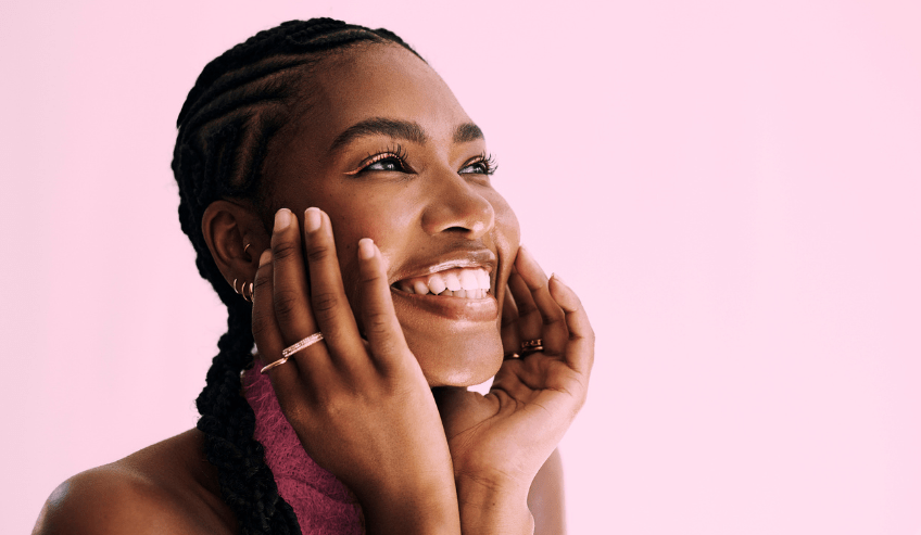 woman with a smile