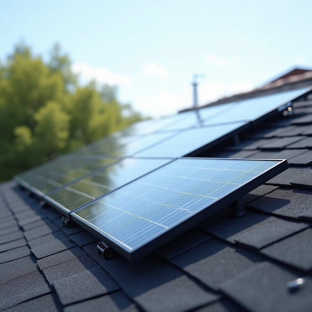 rack-mounted-solar-panel-fitted-on-roof