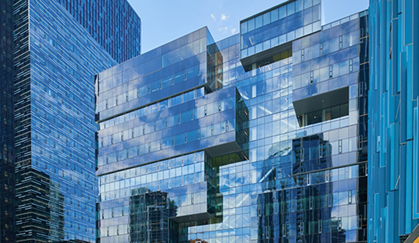 Glass building